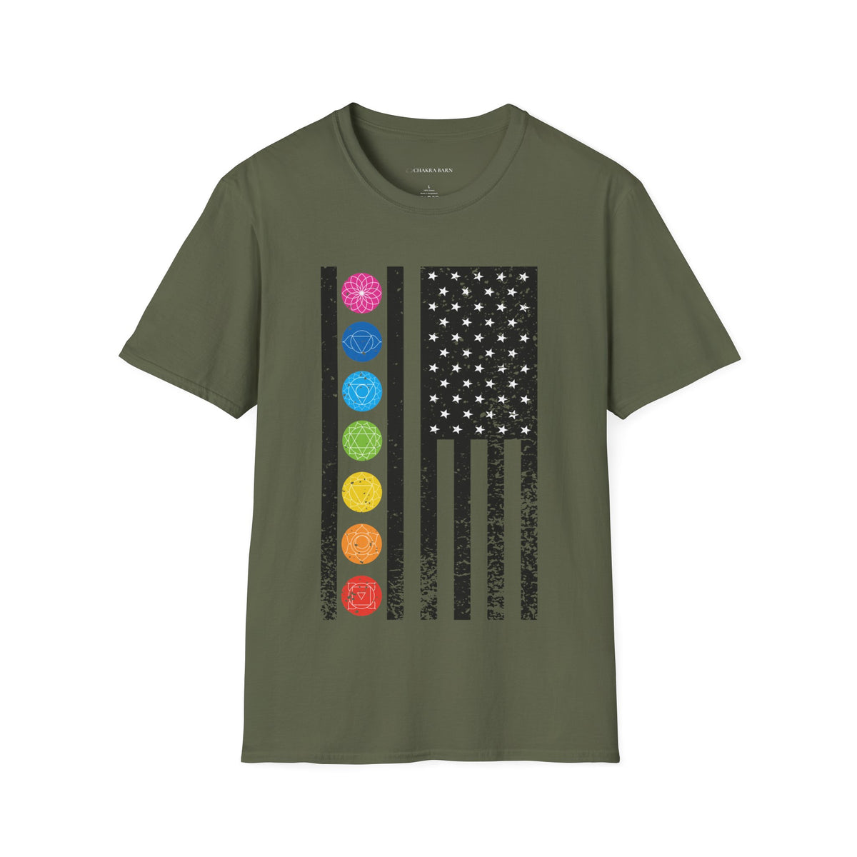 Monochrome Chakra US Flag