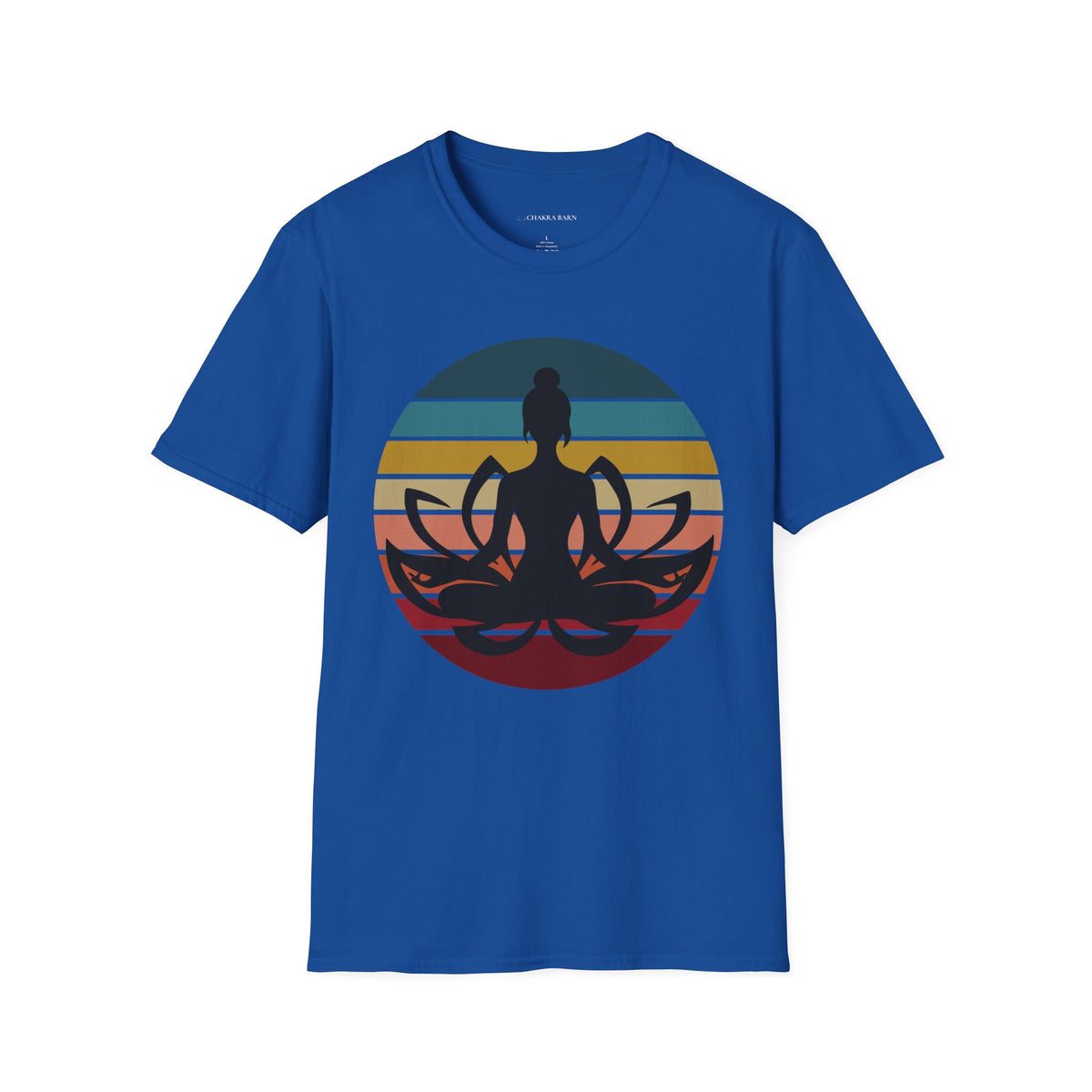 Vintage Sunset Yoga Lotus Flower