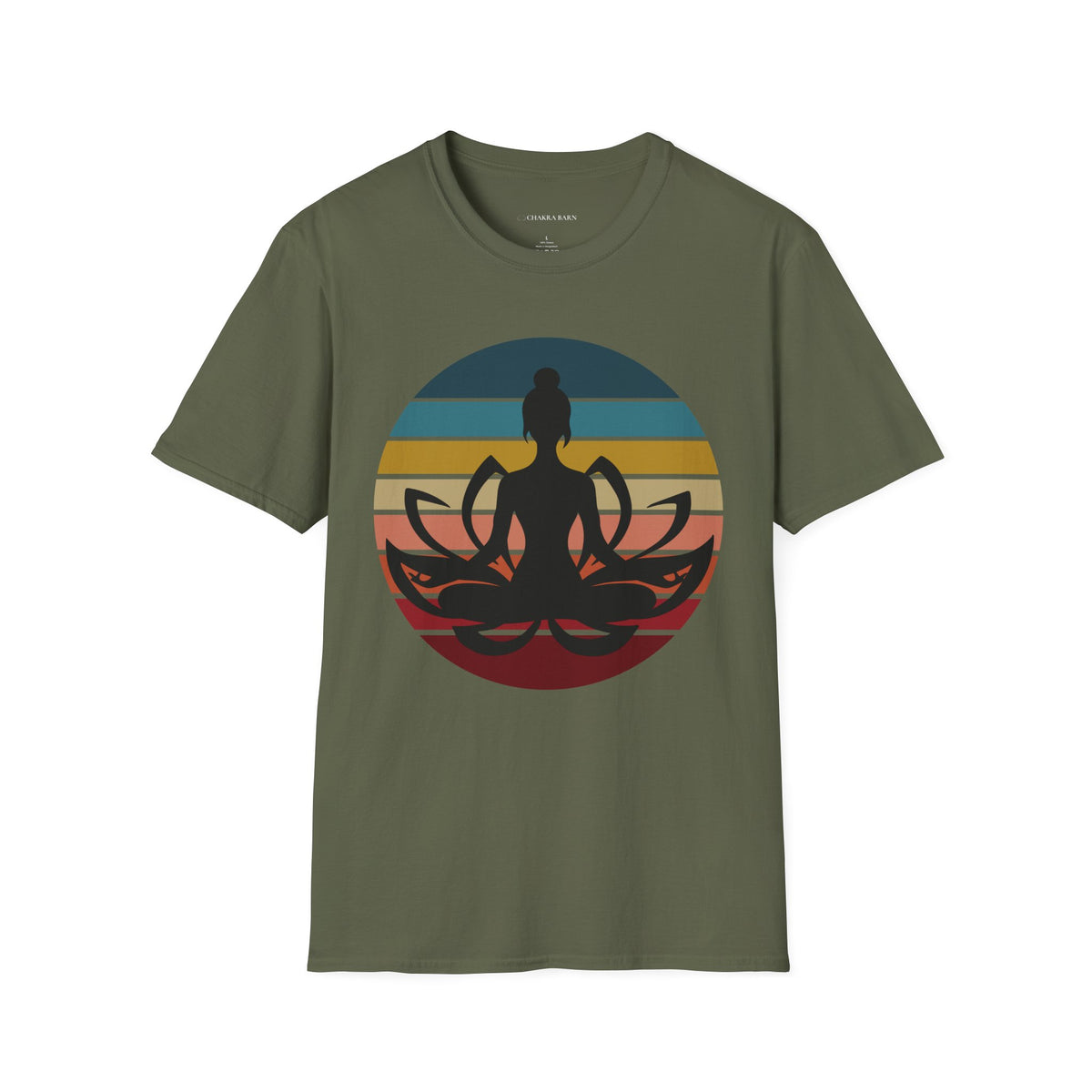 Vintage Sunset Yoga Lotus Flower