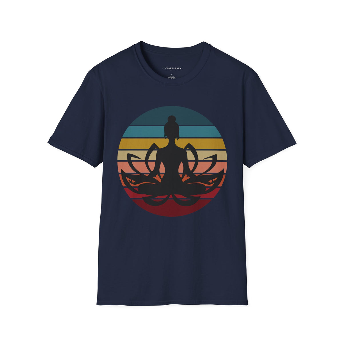 Vintage Sunset Yoga Lotus Flower
