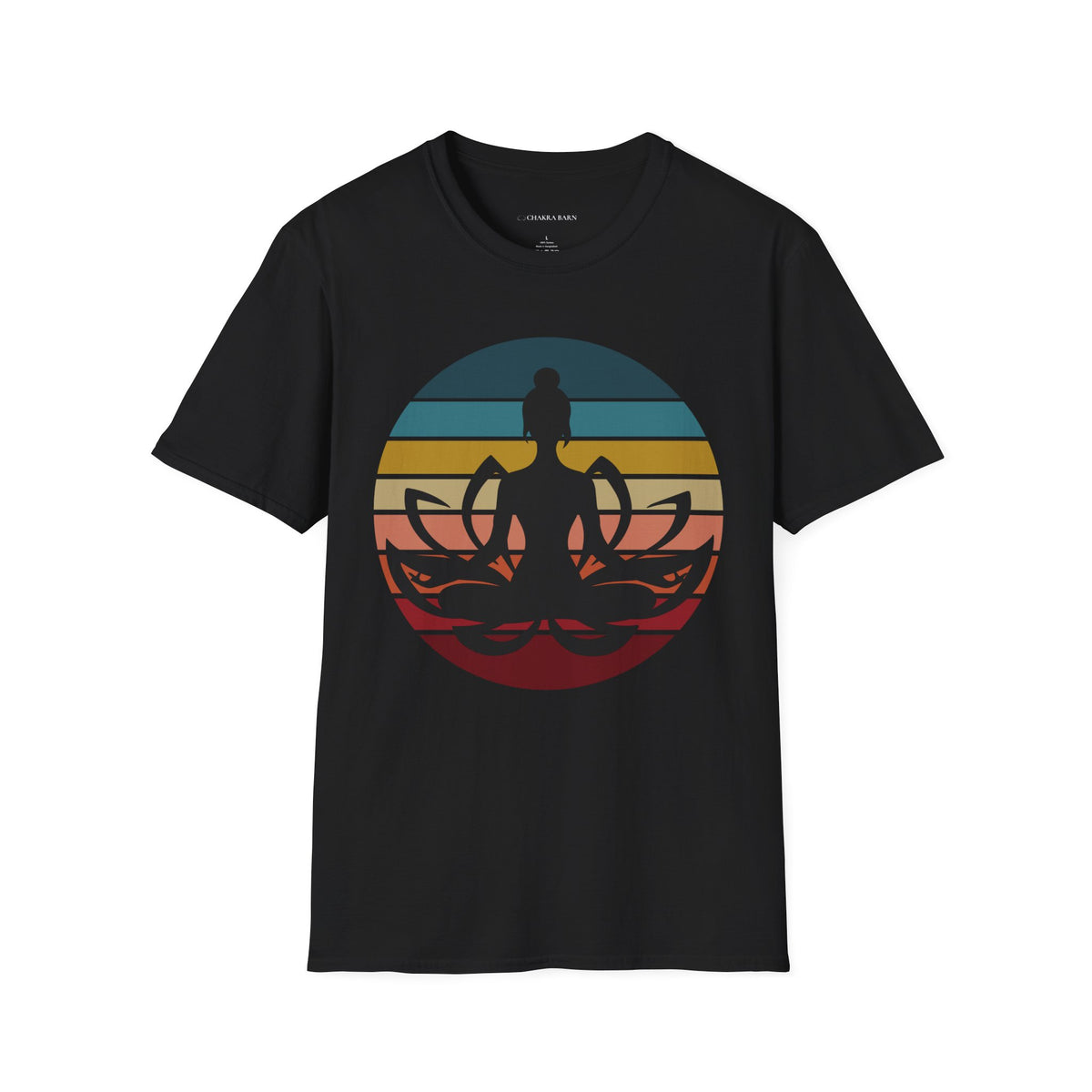 Vintage Sunset Yoga Lotus Flower