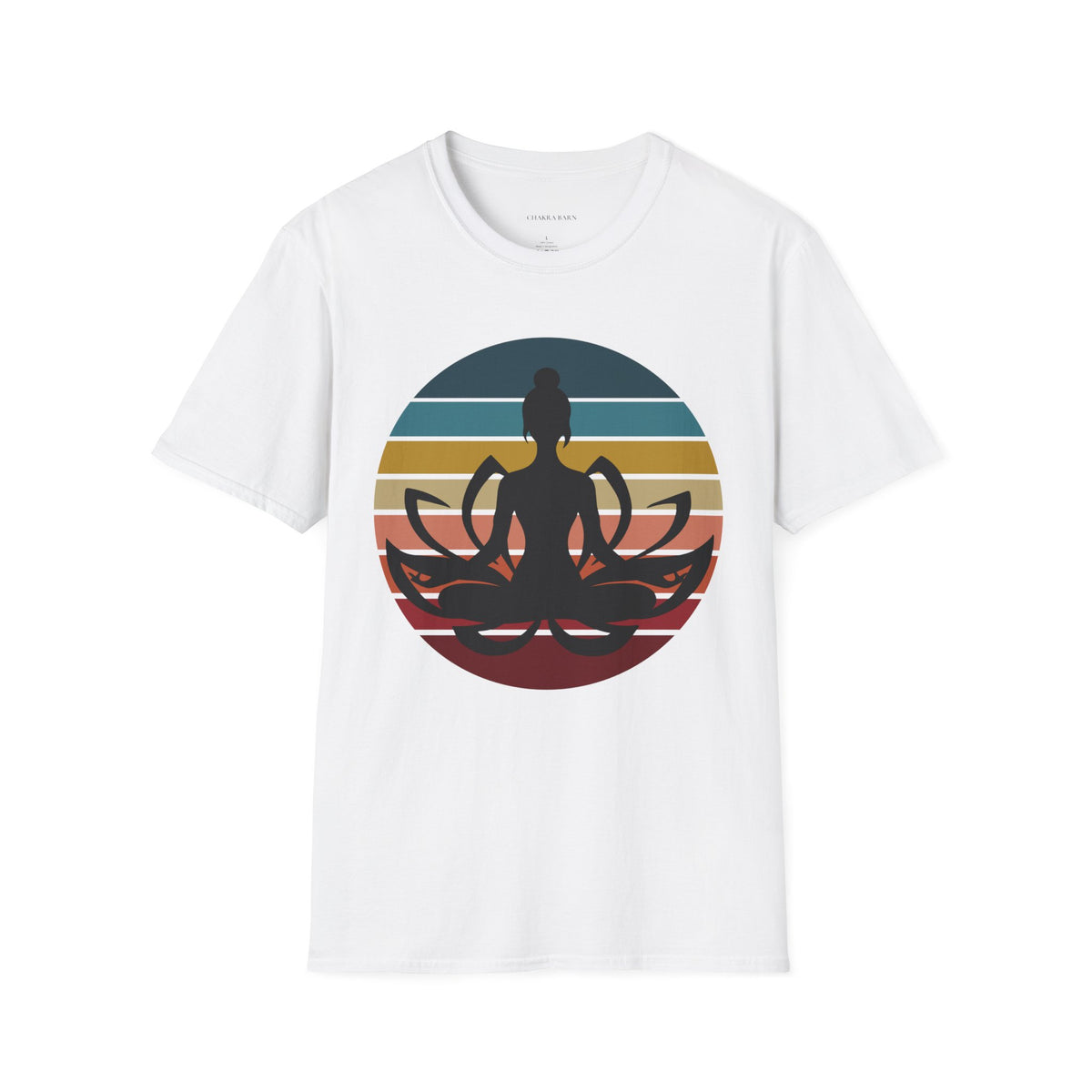 Vintage Sunset Yoga Lotus Flower