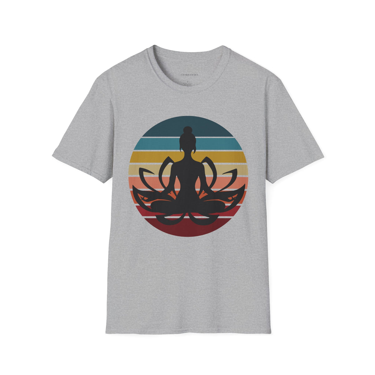 Vintage Sunset Yoga Lotus Flower